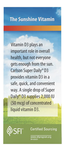 Suplemento Carlson Super Daily D3 Vitamina D3 2.000 Ui - Imagem 3