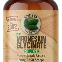Glicinato De Magnésio - 200 G De Pó Puro Da Pure Lab Vitamin
