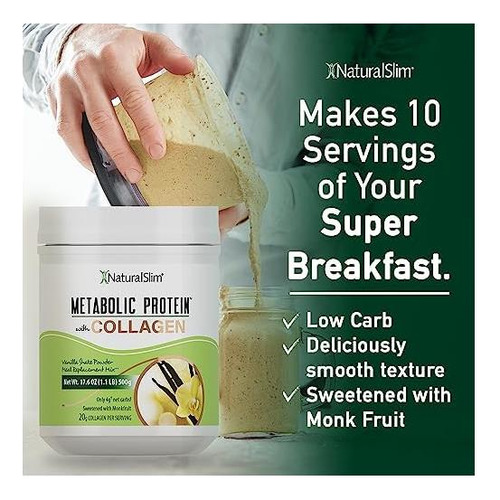 Pó De Proteína Metabólica Naturalslim Com Baunilha De Coláge - Imagem 5