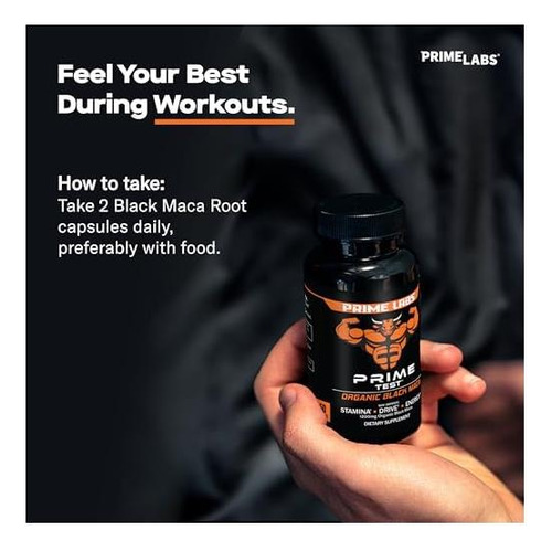 Cápsulas De Raiz De Maca Preta Orgânica Prime Labs - 1200 Mg - Imagem 5