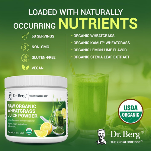 Dr. Superalimento Em Pó Verde Orgânico Certificado Pelo Berg - Imagem 5
