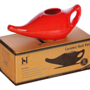 Healthgoodsin Orange Porcelain Ceramic Neti Pot Para Nasal E