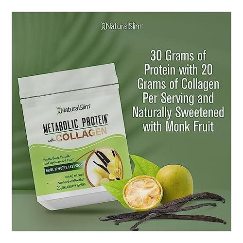 Pó De Proteína Metabólica Naturalslim Com Baunilha De Coláge - Imagem 4