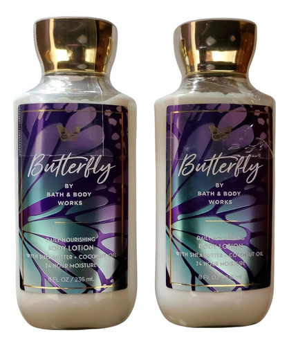 Loção Corporal Borboleta Para Bath & Body Works 8 Onças Cada