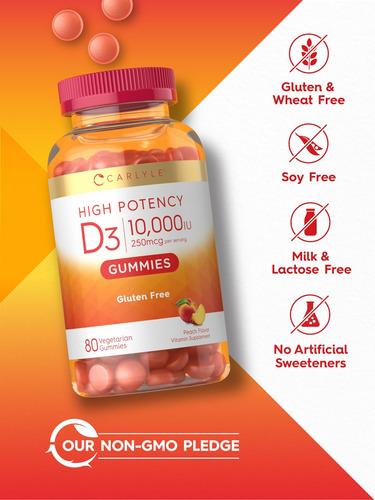 Gominhas Carlyle Com Vitamina D3 80 Unidades Macias - Imagem 5