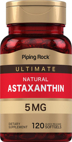 Suplementos De Astaxantina Piping Rock 5mg 120 Cápsulas G