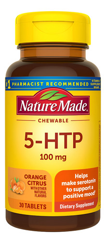 Nature Made 5htp Mastigável 100mg Suplemento De Suporte Ao
