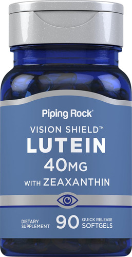 Piping Rock Luteína 40mg Com Zeaxantina 180 Cápsulas Gelat