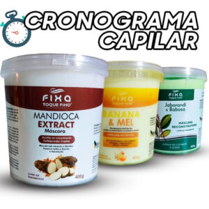 Kit Cronograma Capilar 400g Fixa Hidratação Reconstr Nutri