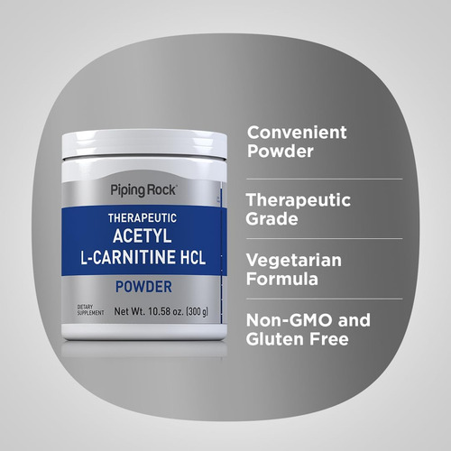Piping Rock Acetil L-carnitina 100 Mg Em Pó Sem Ogm - Imagem 4
