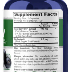 Nusapure Açaí Berry Cápsulas Mg 200 Cápsulas Vegetais Nã