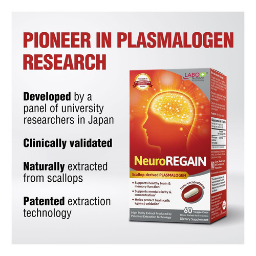 Labo Nutrition Neuroregain - Plasmalogen Derivado De Vieira - Imagem 5