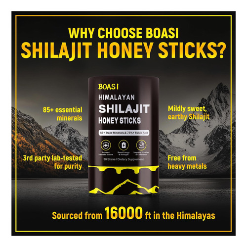 30pcs Mascultos Fortes Himalaia Shilajit Paus De Mel Com 85+ - Imagem 5