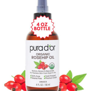 Pura D'or 4 Oz Óleo De Semente De Rosa Mosqueta Orgânico ...