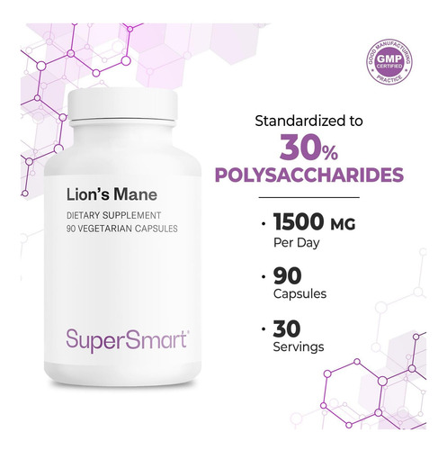 Supersmart Leões Mane 1500mg Por Dia (alta Resistência) 30% - Imagem 5