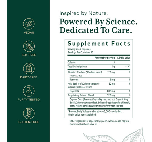 Gaia Herbs Pro Daytime Hpa - Suplemento Adaptógeno E Nervino - Imagem 2