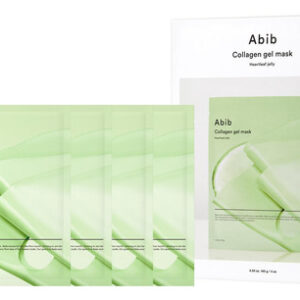 Máscara Facial Abib Collagen Gel Mask Heartleaf Jelly 4 Folh