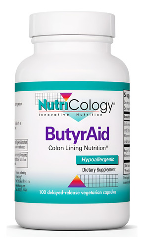 Suplemento Nutricology Butyraid 200 Mg - Butirato Saúde Int