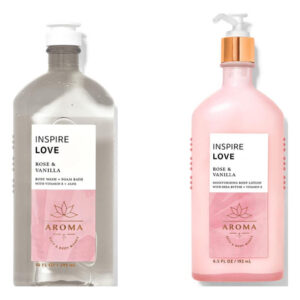 Bath And Body Works Aromaterapy Love Rose & Vanilla Duo Body
