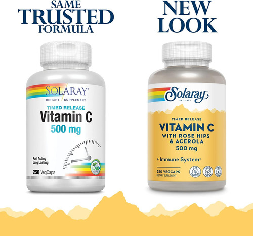Solaray Vitamina C Quadris E Acerola 500mg Função Imunol - Imagem 2