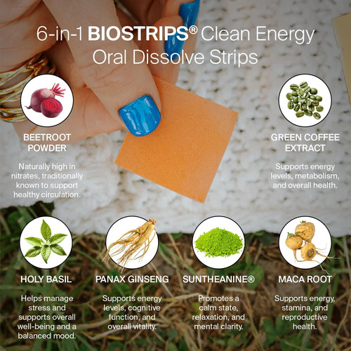 Biostrips® Energia Limpa - Suplementos De Energia - Tiras De - Imagem 4