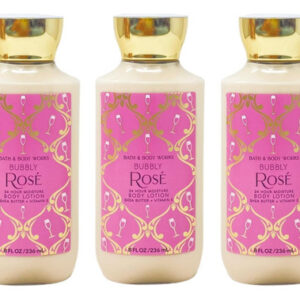 Conjunto De 3 Loções Bath & Body Works Bubbly Rose 24 Horas