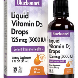Bluebonnet Nutrition Liquid Vitamin D3 Drops 5000 Ui Aids