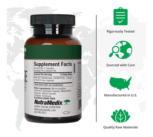 Suplemento Nutramedix Nattokinase - Nattokinase 2.000 Fu Por - Imagem 2