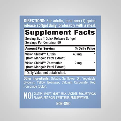 Piping Rock Luteína 40mg Com Zeaxantina 180 Cápsulas Gelat - Imagem 2