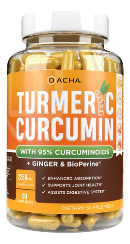 Suplemento De Curcumina Cúrcuma Dacha - 2250 Mg Suplementos