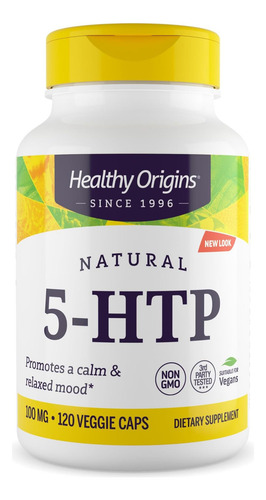 Origens Saudáveis: 5-htp 100mg 120 Cápsulas Vegetarianas