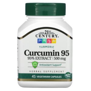 21st Century Curcumin 95 500 mg 45 Cápsulas Vegetarianas