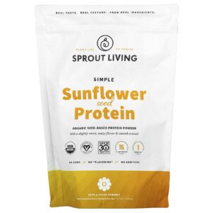 Sprout Living Proteína da Semente de Girassol Simples 454 g (1 lb)