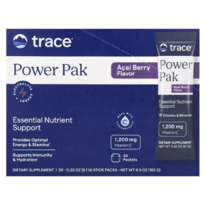 Trace Power Pak Açaí 30 Embalagens 61 g (022 oz) Cada