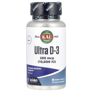 KAL Ultra D-3 Sem Sabor 250 mcg (10.000 UI) 90 Microcomprimidos