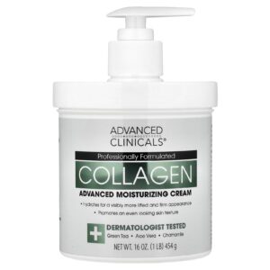 Advanced Clinicals Colágeno Creme para Recuperação da Pele 454 g (16 oz)
