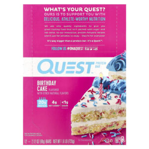 Quest Nutrition Barra de Proteínas Bolo de Aniversário 12 Barras 60 g (212 oz) Cada