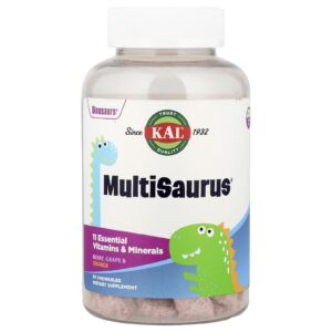 KAL MultiSaurus Fruto Silvestre Uva e Laranja 90 Comprimidos Mastigáveis