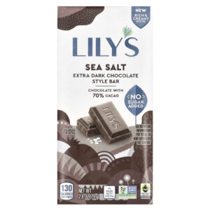 Lilys Sweets Barra de Chocolate Amargo Sal Marinho 70% de Cacau 80 g (28 oz)
