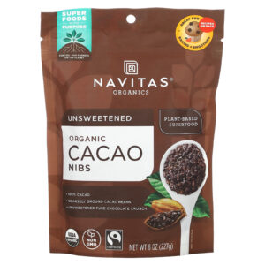 Navitas Organics Pedaços de Cacau Orgânico Sem Açúcar 227 g (8 oz)