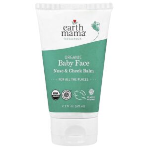 Earth Mama Bálsamo Orgânico para Rosto Nariz e Bochechas de Bebês 60 ml (2 fl oz)