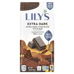 Lilys Sweets Barra de Chocolate Extra Amargo Extra Amargo 70% Cacau 80 g (28 oz)