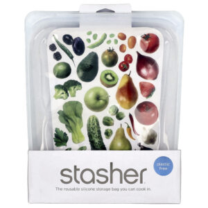 Stasher Saco de Silicone Reutilizável para Alimentos Meia Galão Transparente 192 l (642 fl oz)