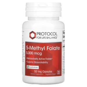 Protocol for Life Balance 5-Metil folato 5.000 mcg 50 Cápsulas Vegetais