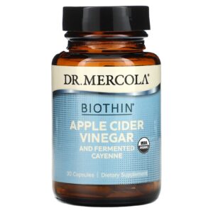 Dr. Mercola Vinagre de Sidra Fermentado com Pimenta-Caiena 30 Cápsulas