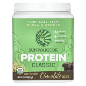 Sunwarrior À Base de Plantas Proteína Clássica Chocolate 375 g (132 oz)