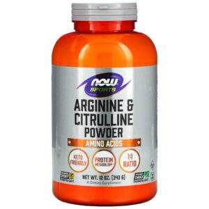 NOW Foods Sports Arginina e Citrulina em Pó 340 g (12 oz)