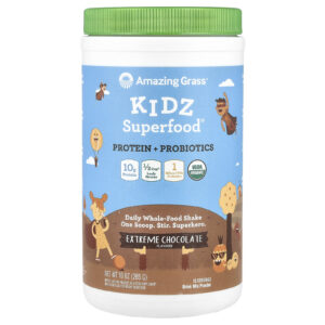 Amazing Grass Kidz Superfood® Proteína + Probióticos Chocolate Extremo 285 g (10 oz)