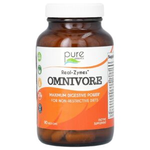 Pure Essence Real-Zymes Onívoro 90 Cápsulas Vegetais