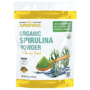 California Gold Nutrition Superalimentos Pó de Espirulina Orgânico 240 g (85 oz)